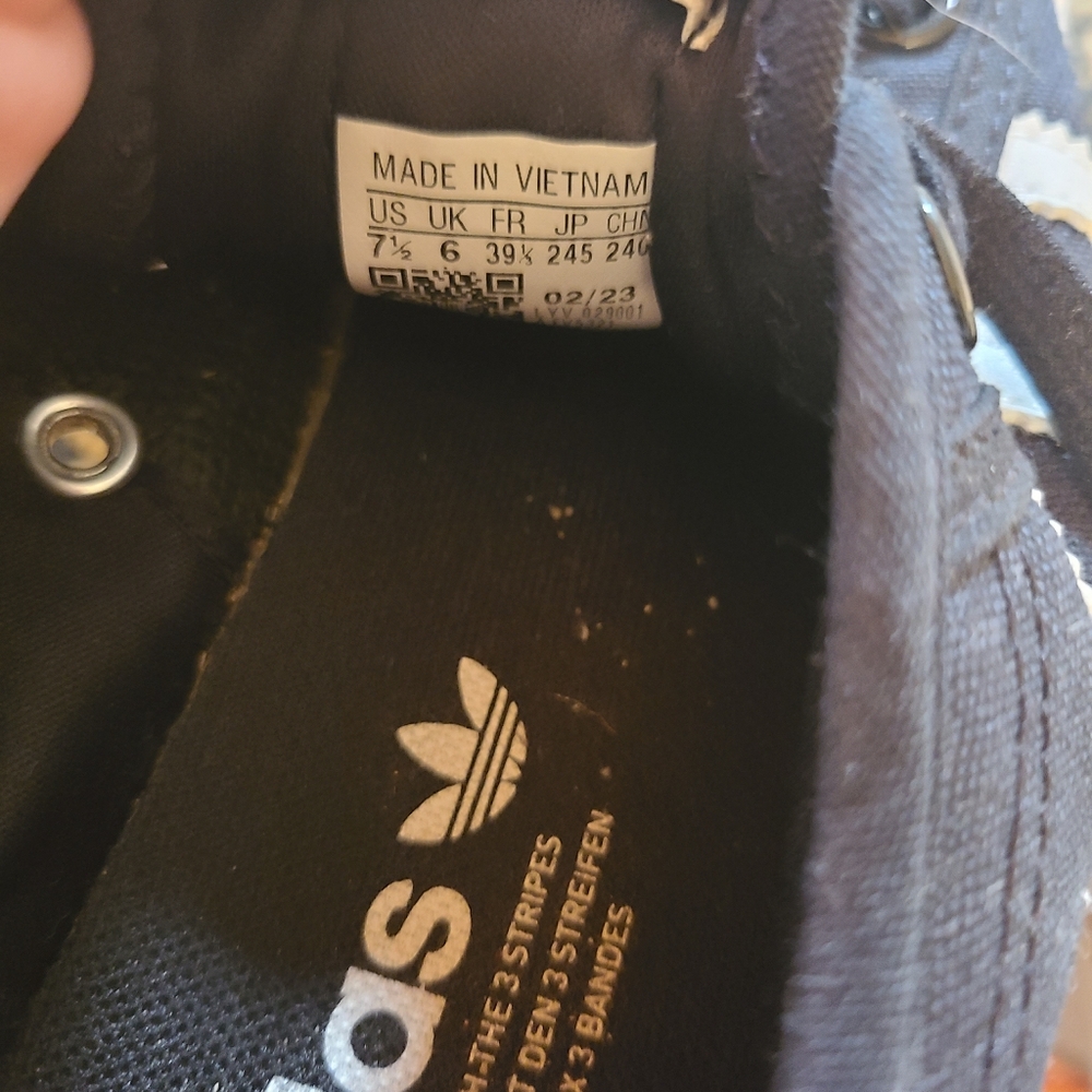adidas Navy and White Platform Sneakers - Picture 2 of 3